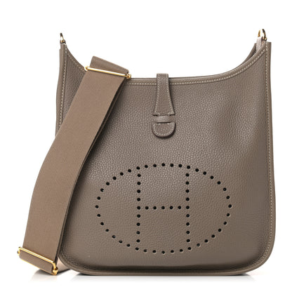 Hermes Taurillon Clemence Evelyne III PM Etoupe 1 of 11