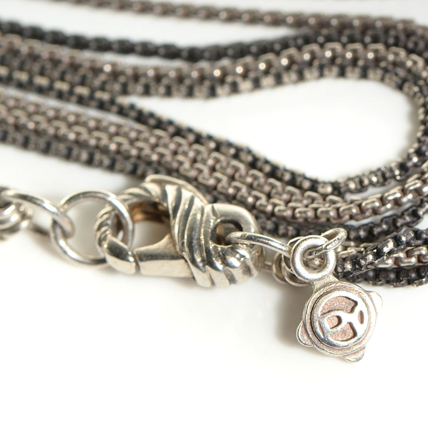Sterling Silver Diamond Hematite 14mm Albion Pendant Necklace