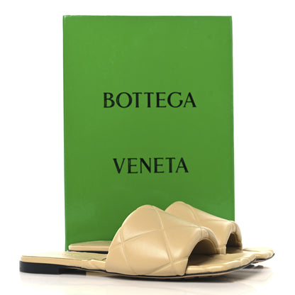 Bottega Veneta Nappa Quilted Rubber Lido Flat Sandals 39.5 Cane Sugar 9 of 9