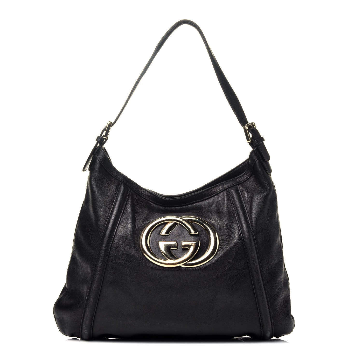 Gucci Calfskin Medium Britt Hobo Black 1 of 12