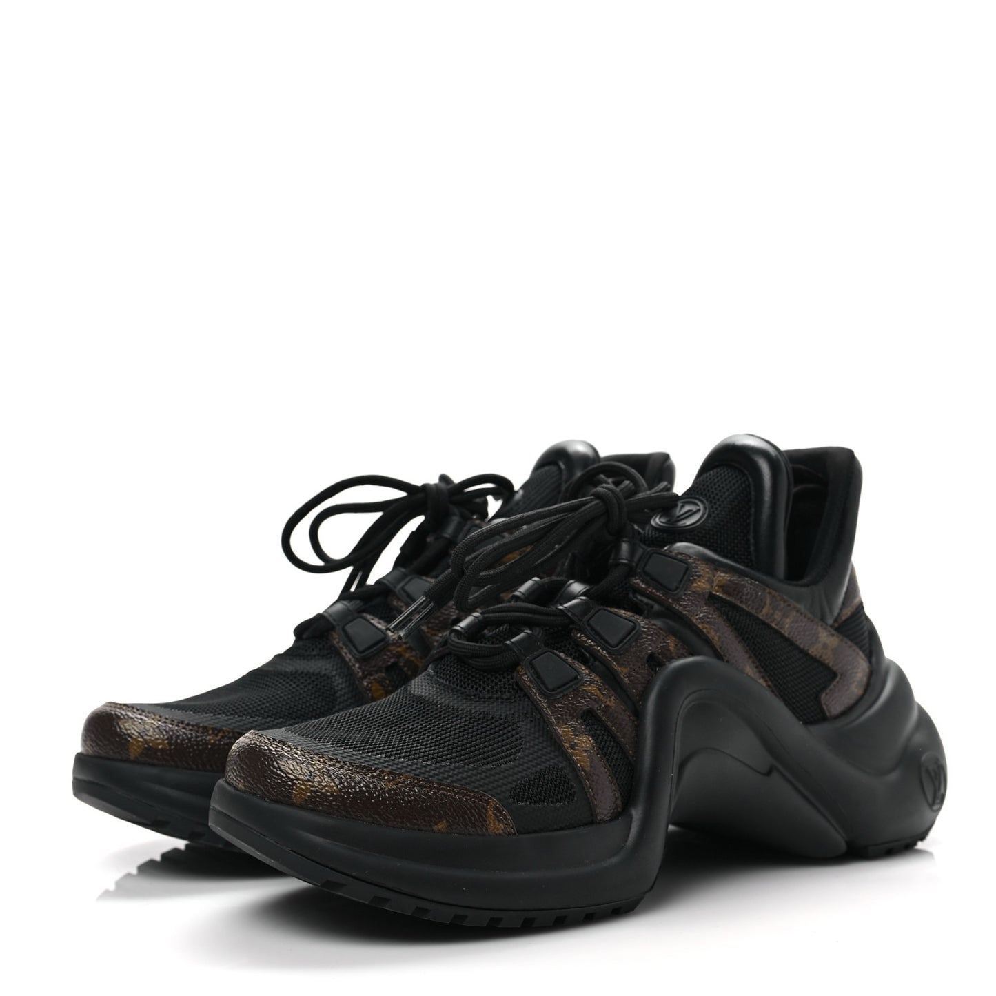 Calfskin Patent Monogram LV Archlight Sneakers 40 Black