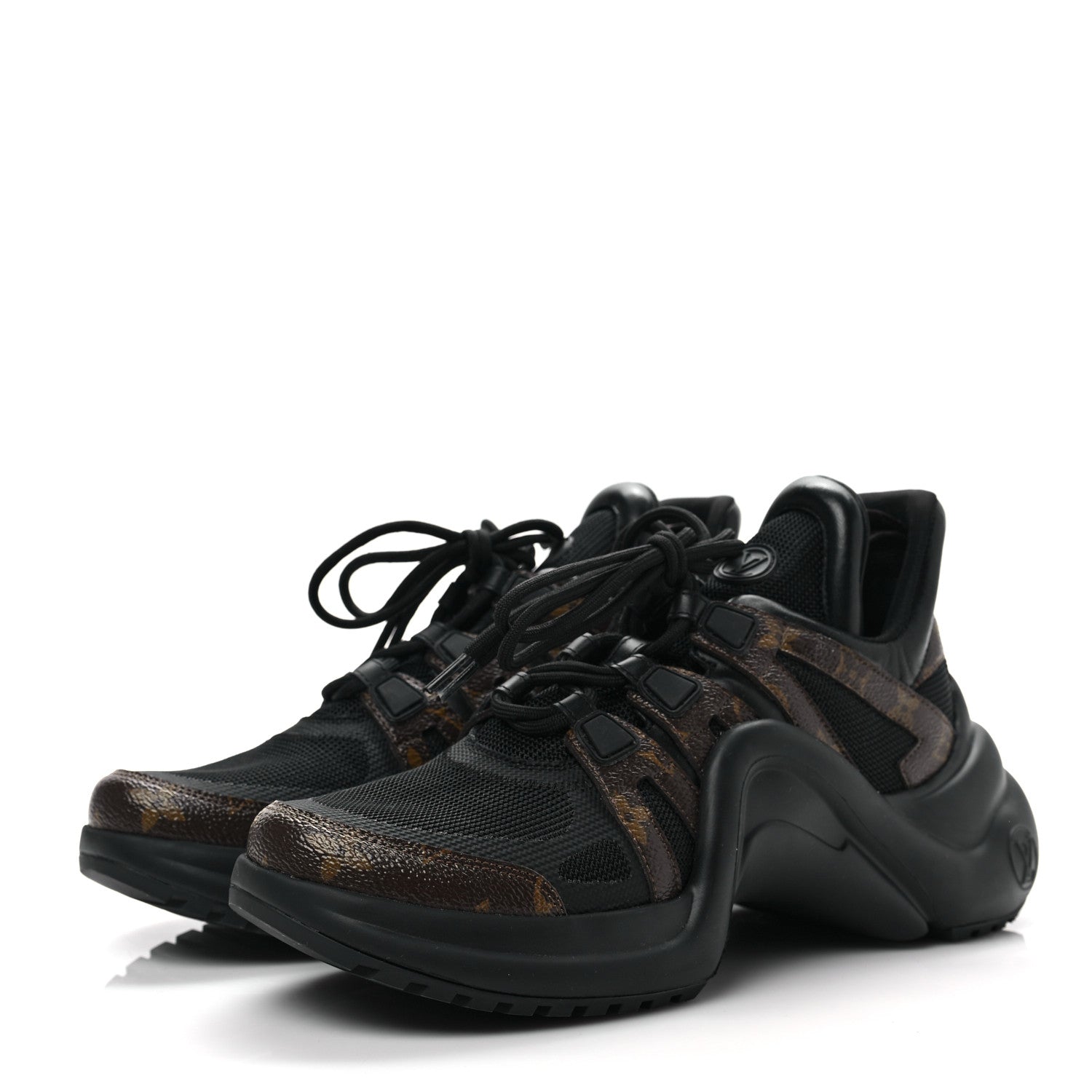 Louis Vuitton Calfskin Patent Monogram LV Archlight Sneakers 40 Black 3 of 7