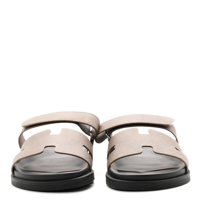 Hermes Epsom Mens Chypre Sandals 44 Etoupe 3 of 10