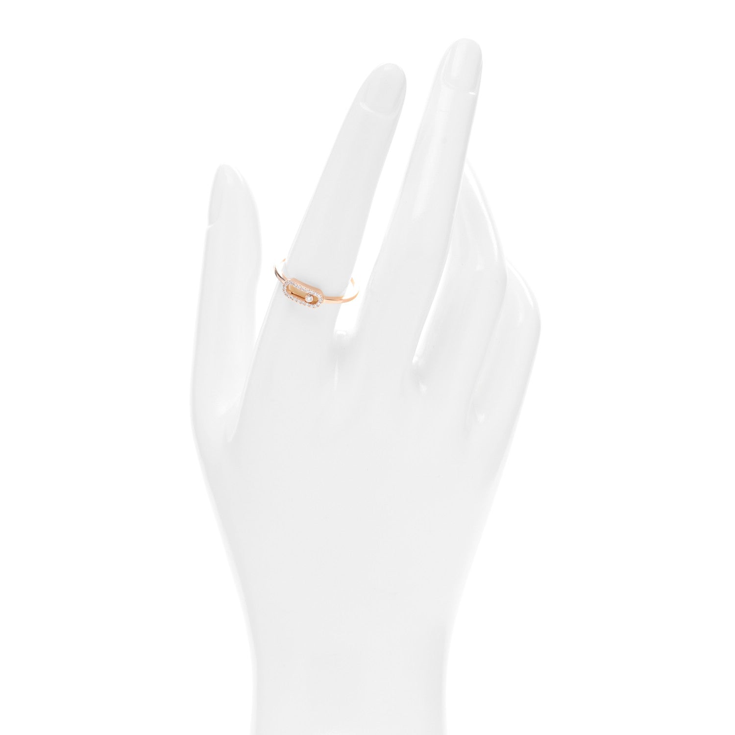 Messika 18K Rose Gold Diamond Move Uno Ring 57 8 2 of 6
