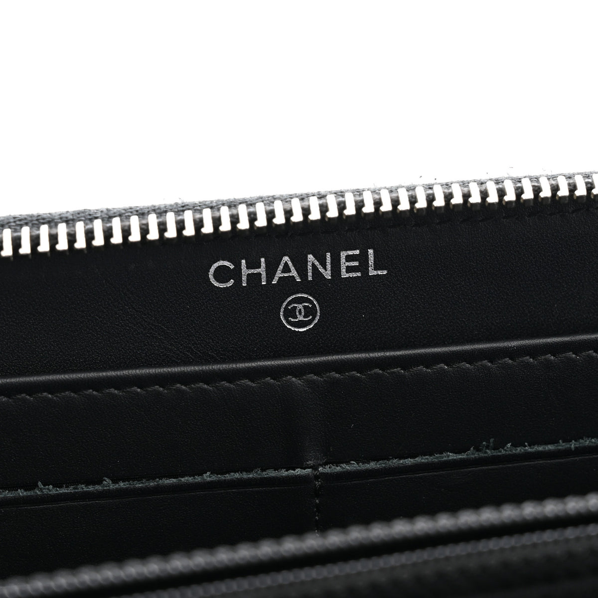 Chanel Patent Quilted Large Gusset Zip Around Wallet Black 6 of 8