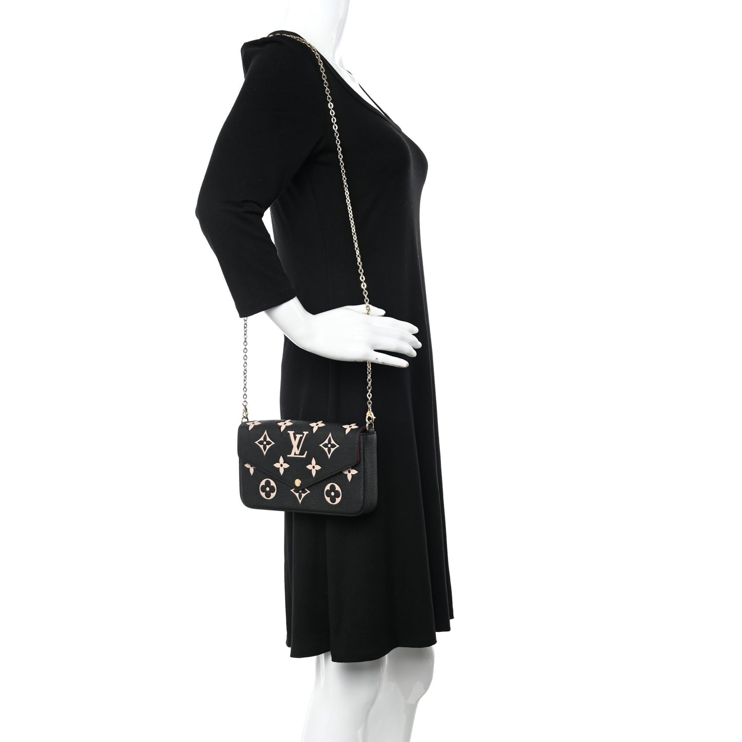 Empreinte Monogram Giant Felicie Pochette Black Beige
