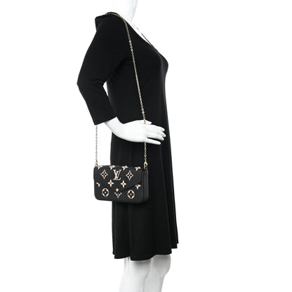Louis Vuitton Empreinte Monogram Giant Felicie Pochette Black Beige 2 of 10