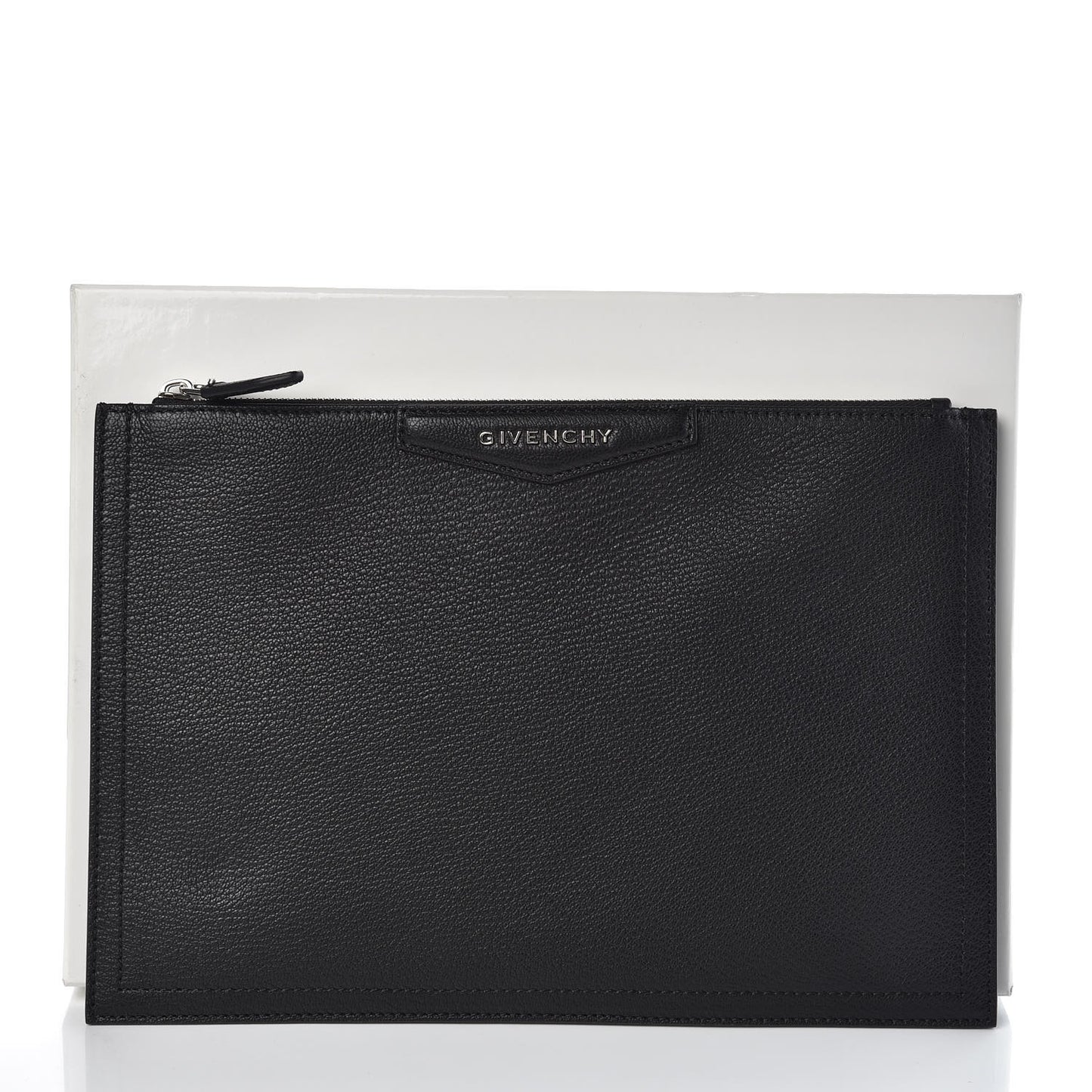 Sugar Goatskin Large Antigona Pouch Black