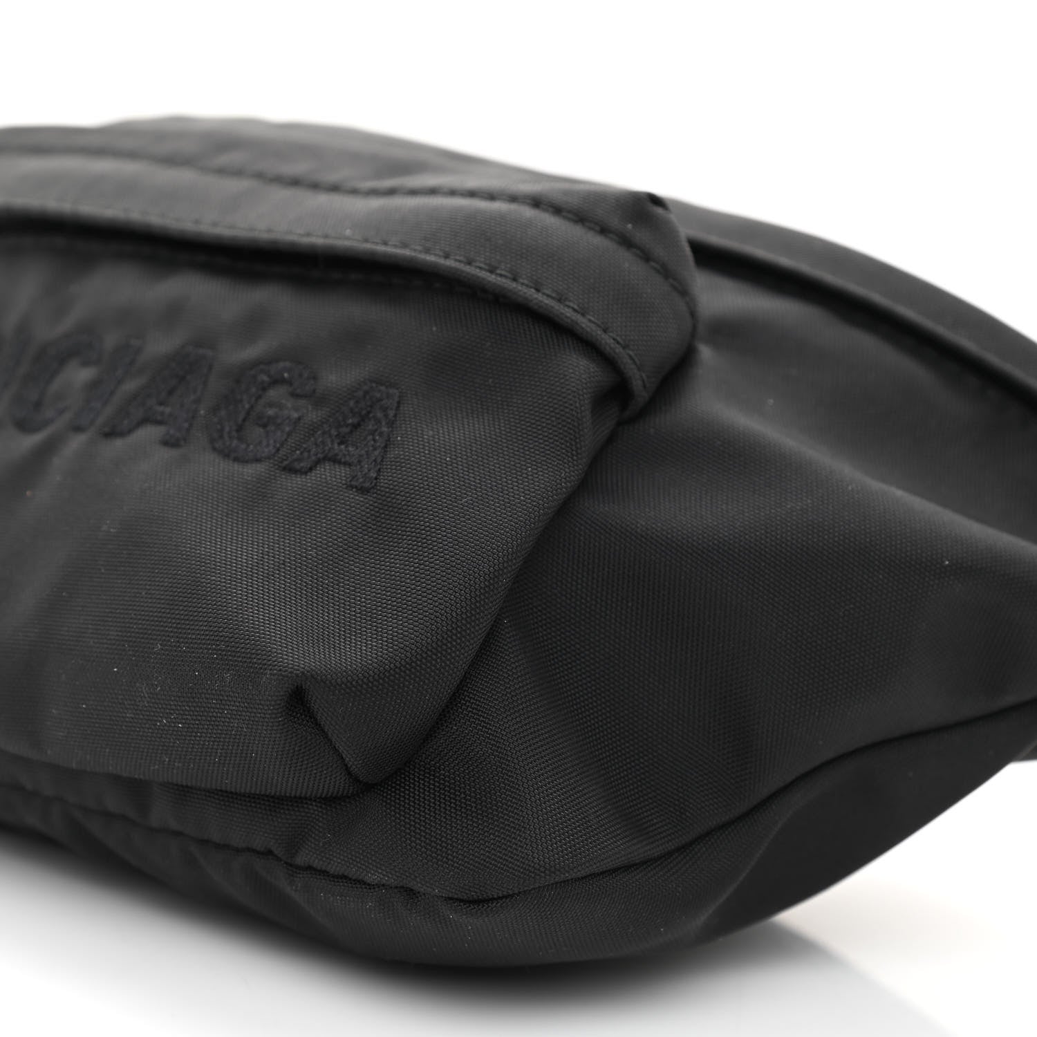 Balenciaga Textured Sport Nylon Logo Embroidered Wheel Beltpack Black 8 of 8
