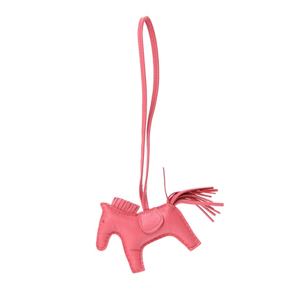 Hermes Milo Lambskin Grigri Rodeo Horse Bag Charm PM Rose Azalee 1 of 5
