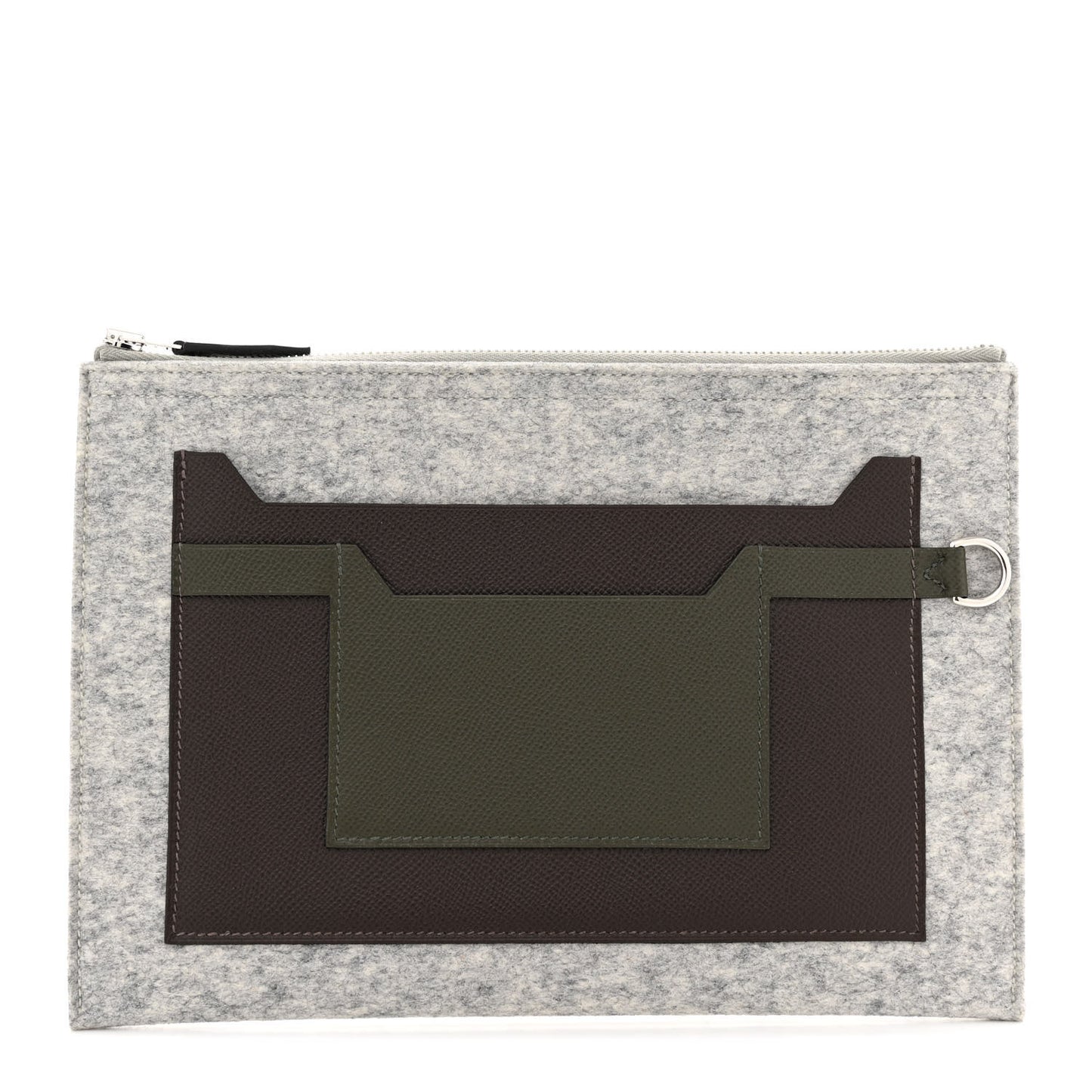 Felt Epsom Colorblock Toodoo 29 Zip Pouch Ebene Vert de Gris