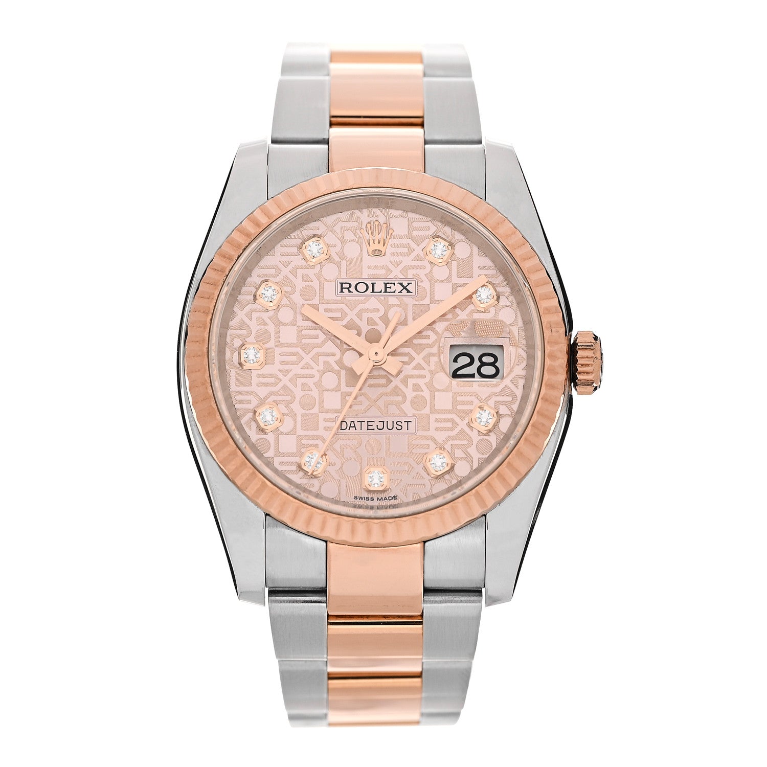 Rolex Stainless Steel 18K Everose Gold Diamond 36mm Oyster Perpetual Datejust Watch Pink Jubilee 116231 1 of 5