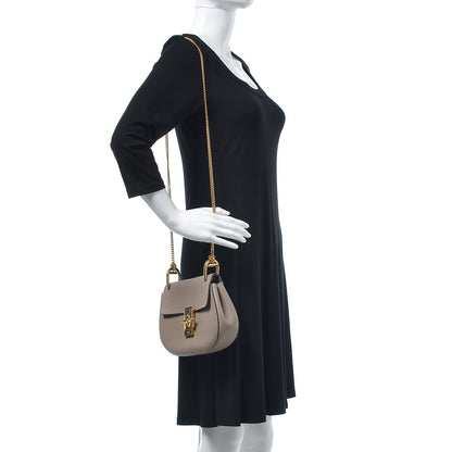 Chloe Grained Lambskin Mini Drew Shoulder Bag Motty Grey 2 of 6