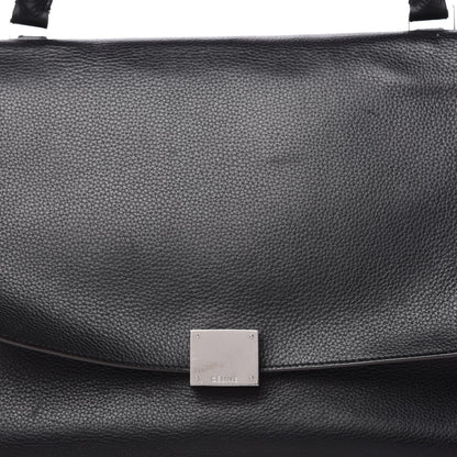 Celine Drummed Calfskin Suede Small Trapeze Black 9 of 9