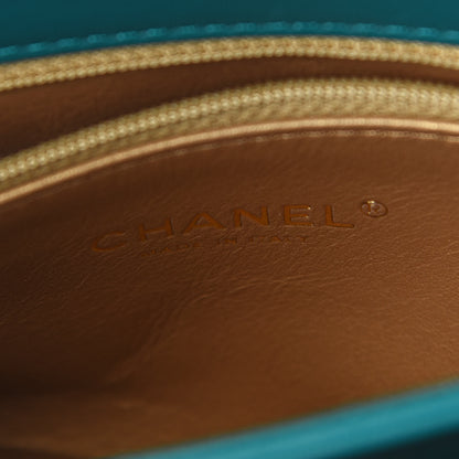 Chanel Lambskin Quilted Small Trendy Spirit Top Handle Bag Green 6 of 9