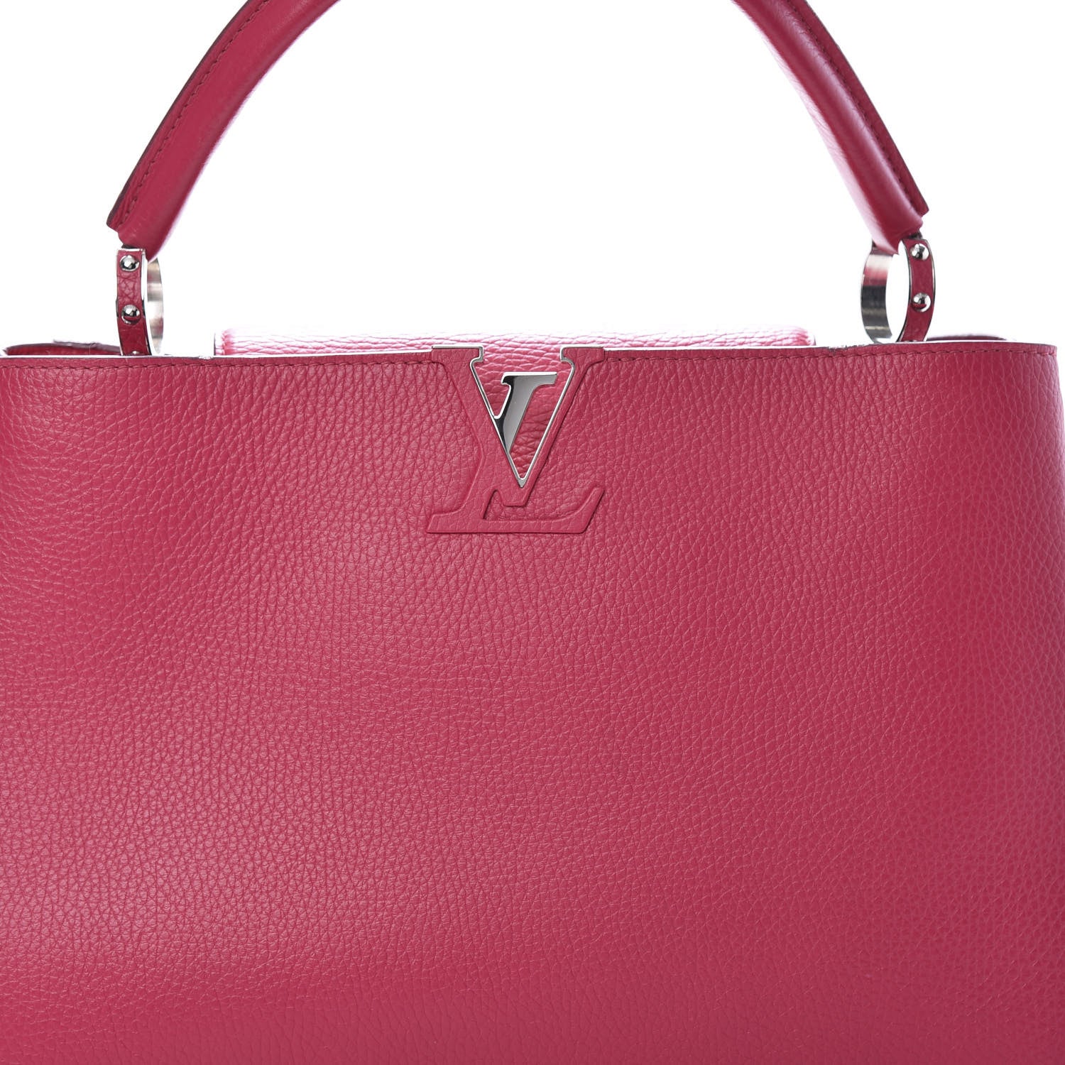 Louis Vuitton Taurillon Capucines MM Fuchsia 8 of 17