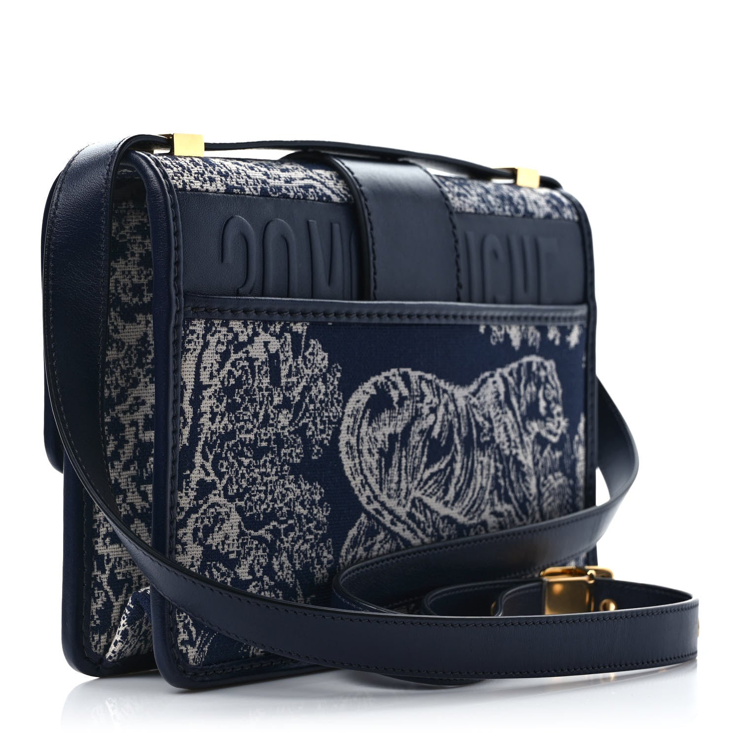 Christian Dior Toile de Jouy Reverse Jacquard 30 Montaigne Flap Bag Blue 2 of 7