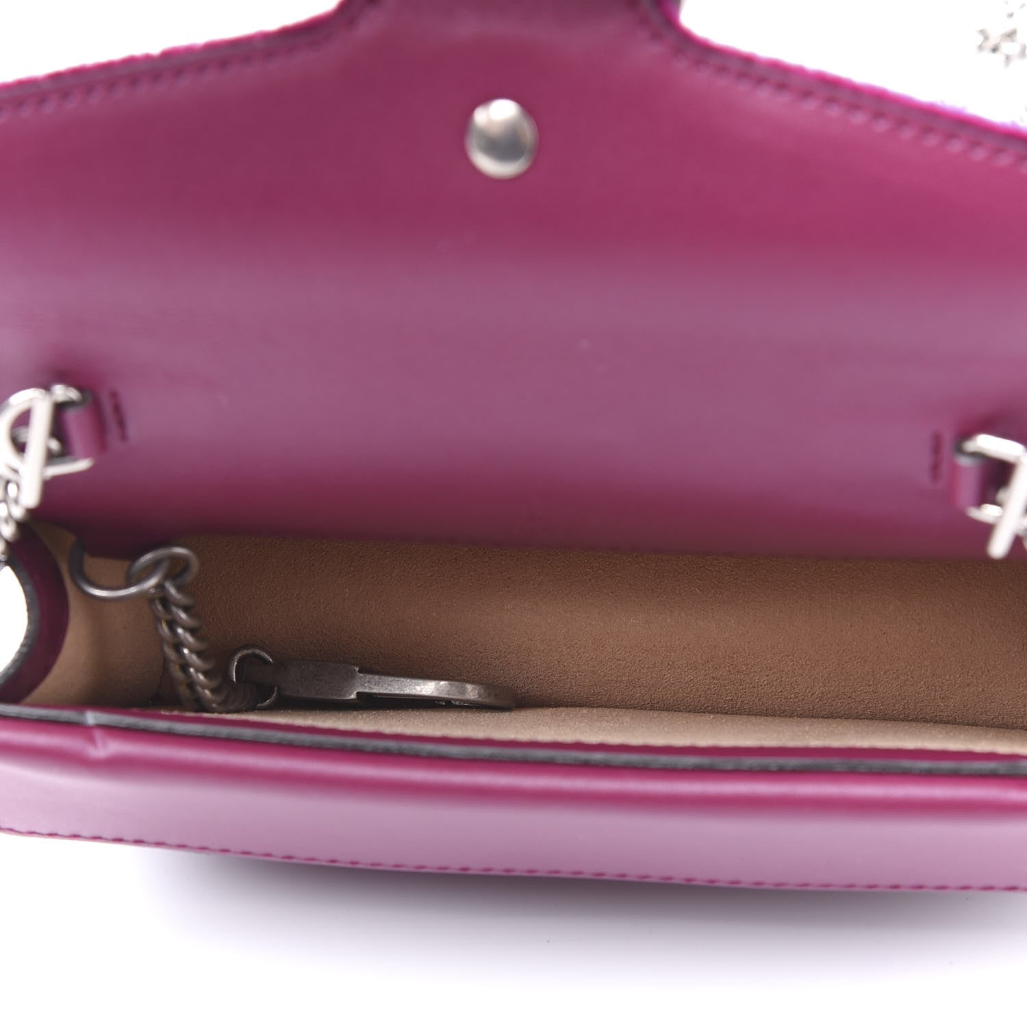 Gucci Velvet Super Mini Dionysus Shoulder Bag Fuchsia Violet Cyclamen 4 of 10