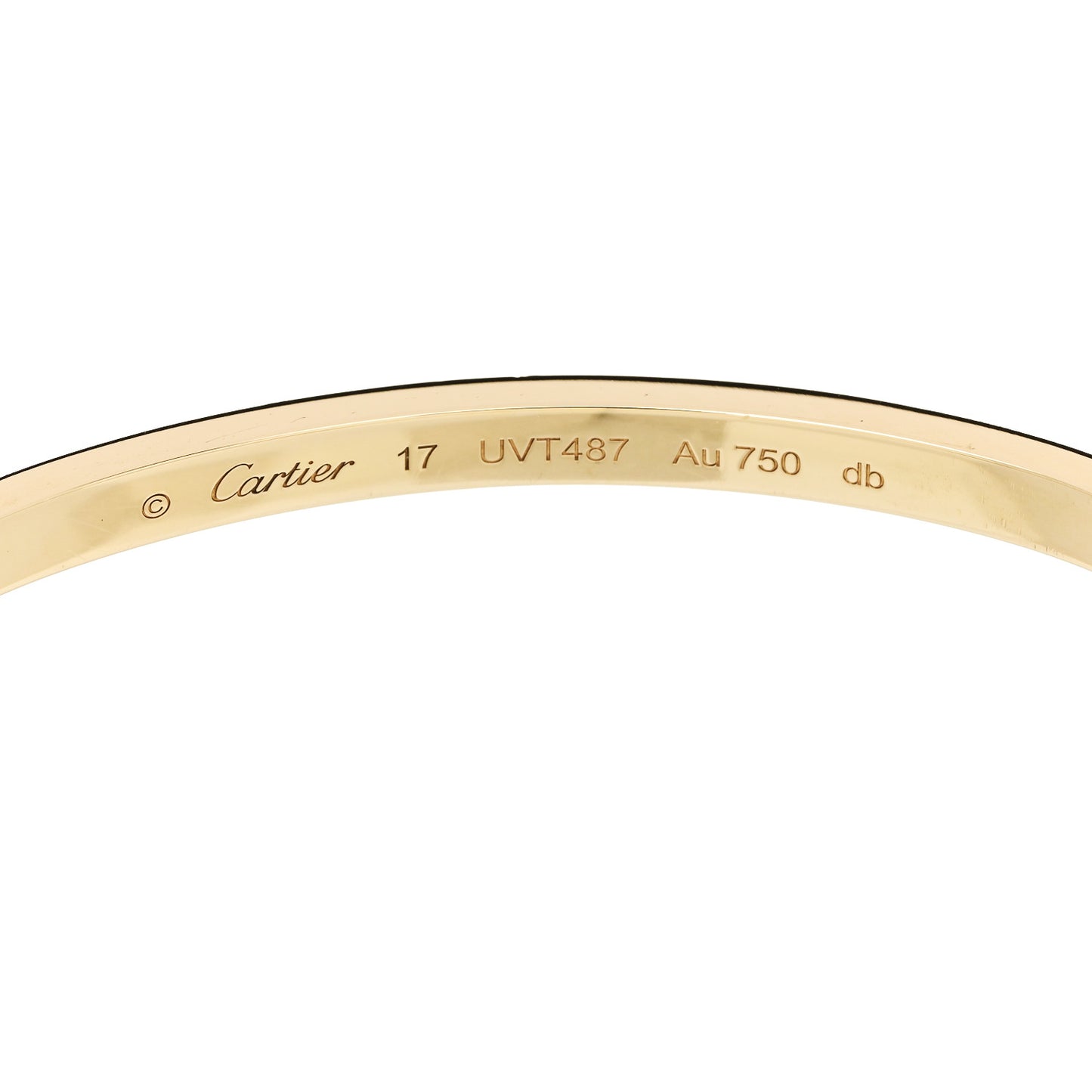 18K Yellow Gold Small LOVE Bracelet 17
