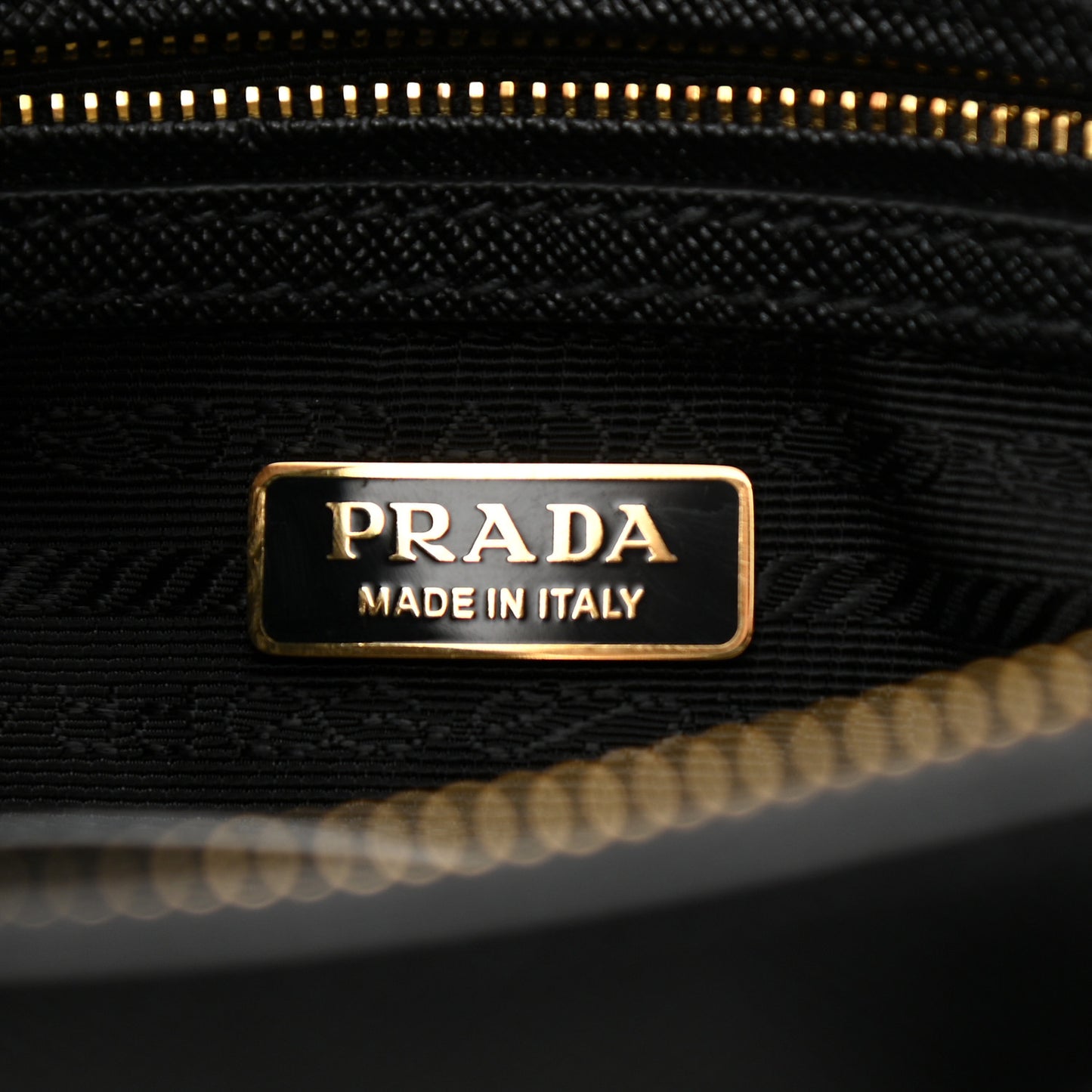 Saffiano Lux Mini Galleria Double Zip Tote Black