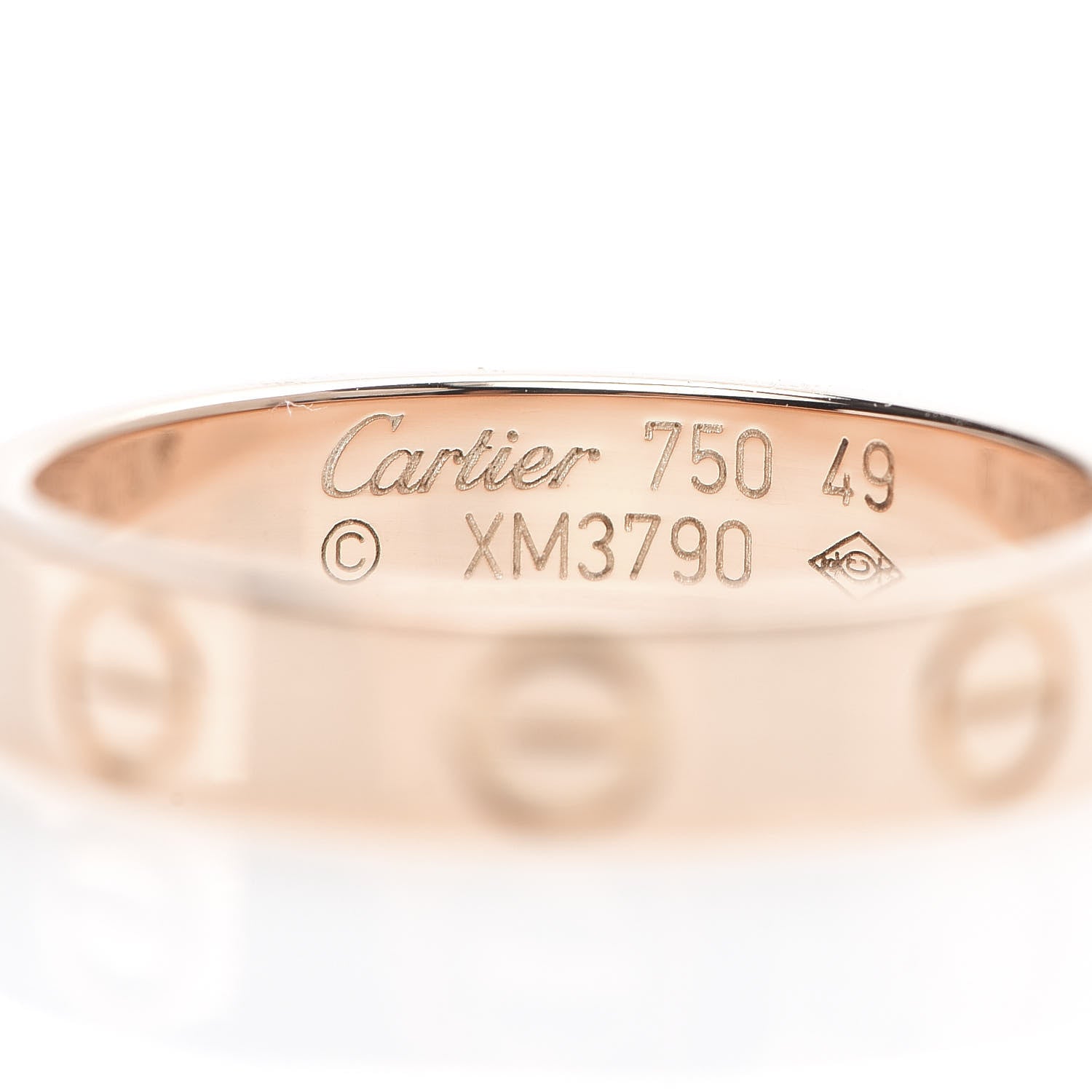 Cartier 18K Pink Gold 3.5mm LOVE Wedding Band Ring 49 5 4 of 4