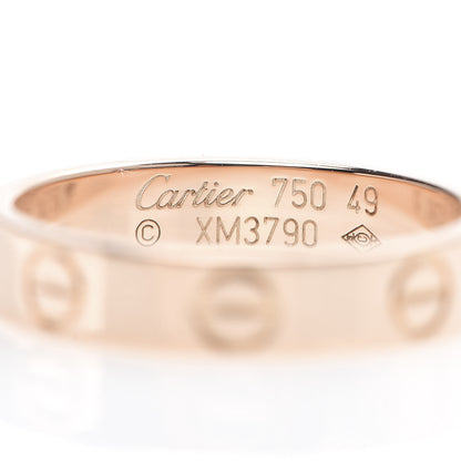 Cartier 18K Pink Gold 3.5mm LOVE Wedding Band Ring 49 5 4 of 4
