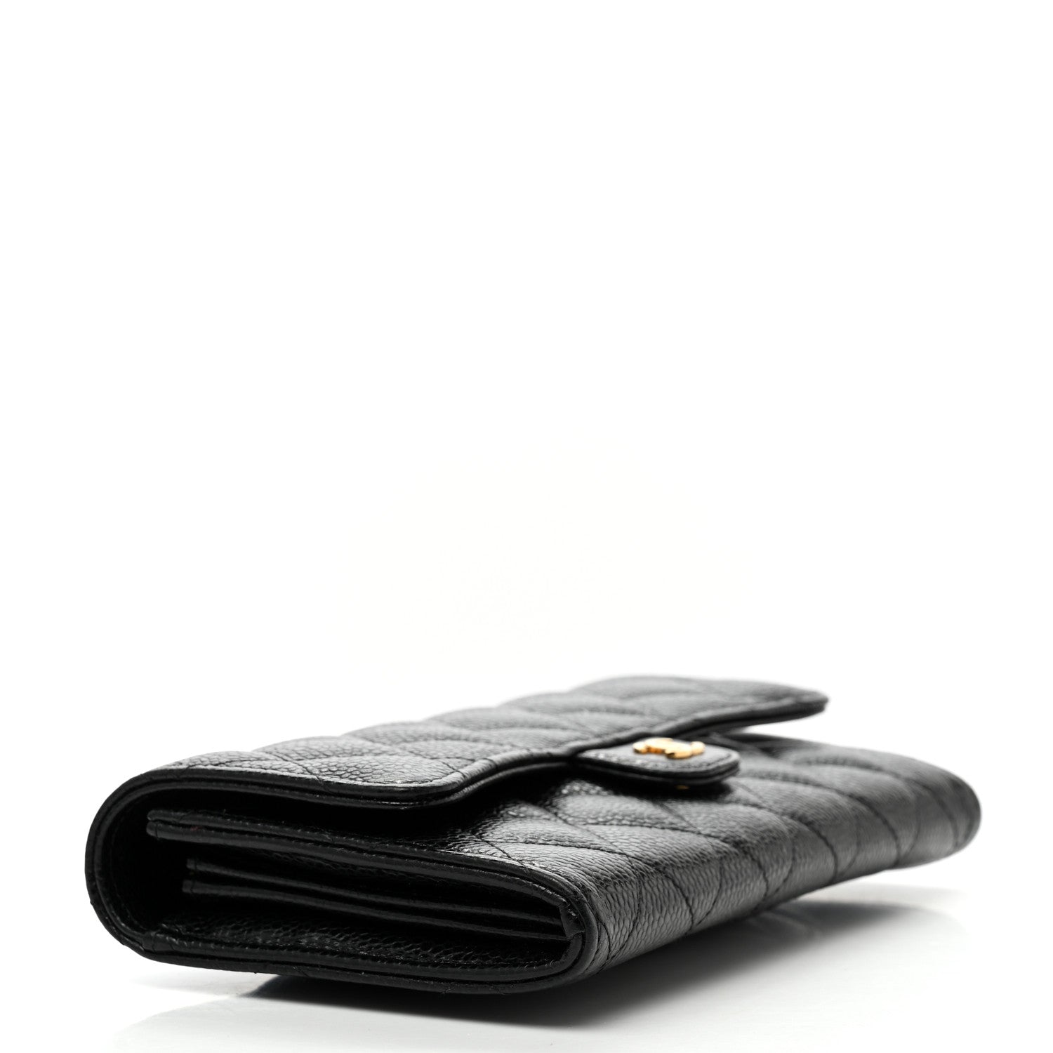 Chanel Caviar Quilted Long Flap Wallet Black 4 of 9