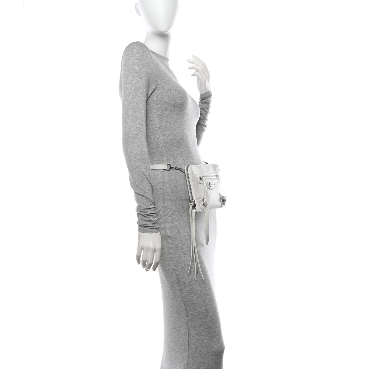 Classic Silver Hardware Reporter Crossbody White