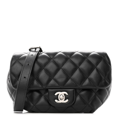 Chanel Calfskin Quilted CC Uniform Flap Belt Bag Black 1 of 10
