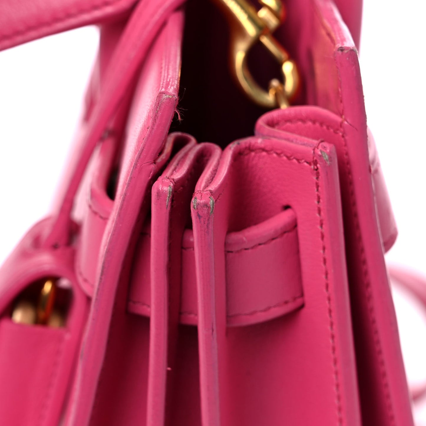 Calfskin Nano Sac De Jour Lipstick Fuchsia