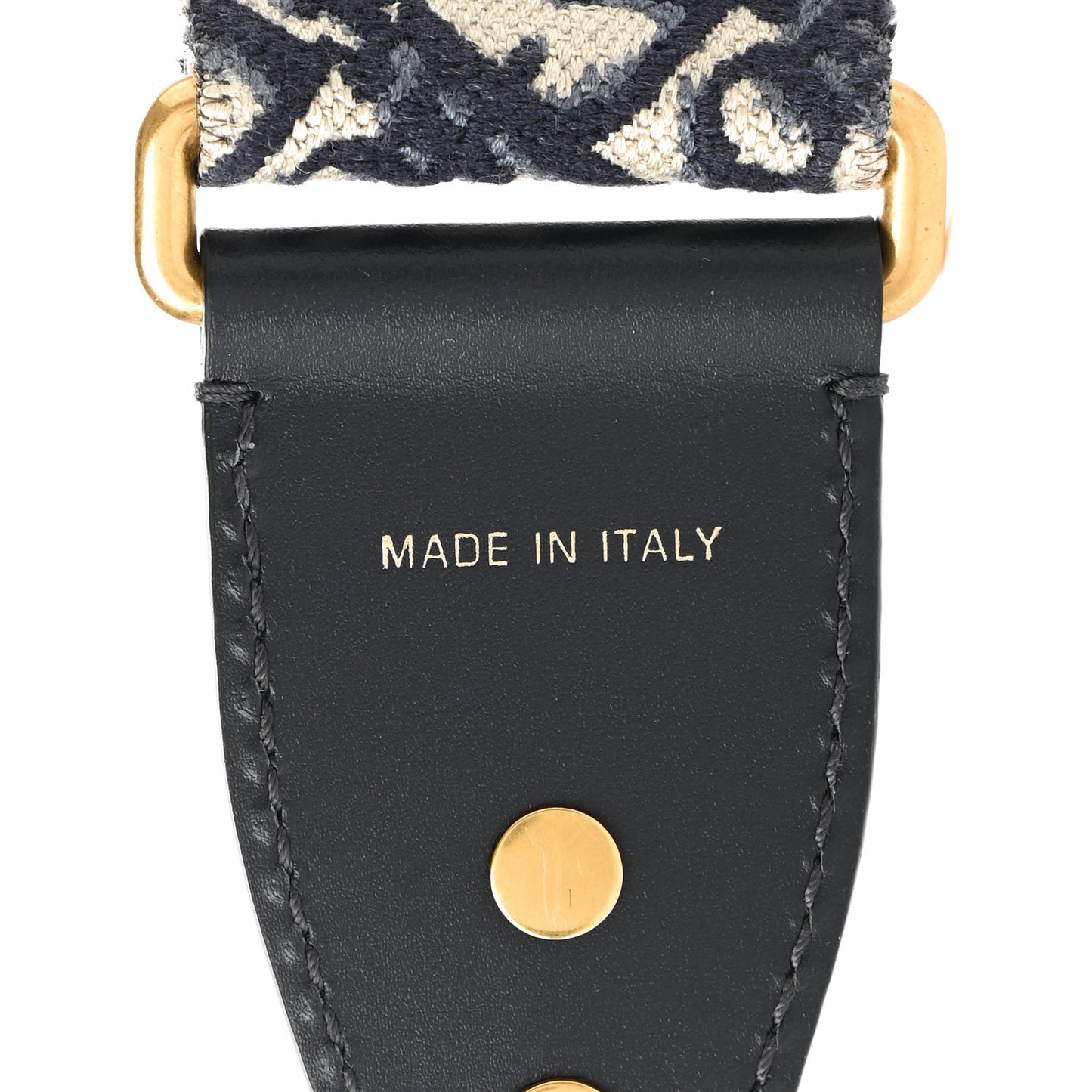 Oblique Studded Shoulder Strap Blue