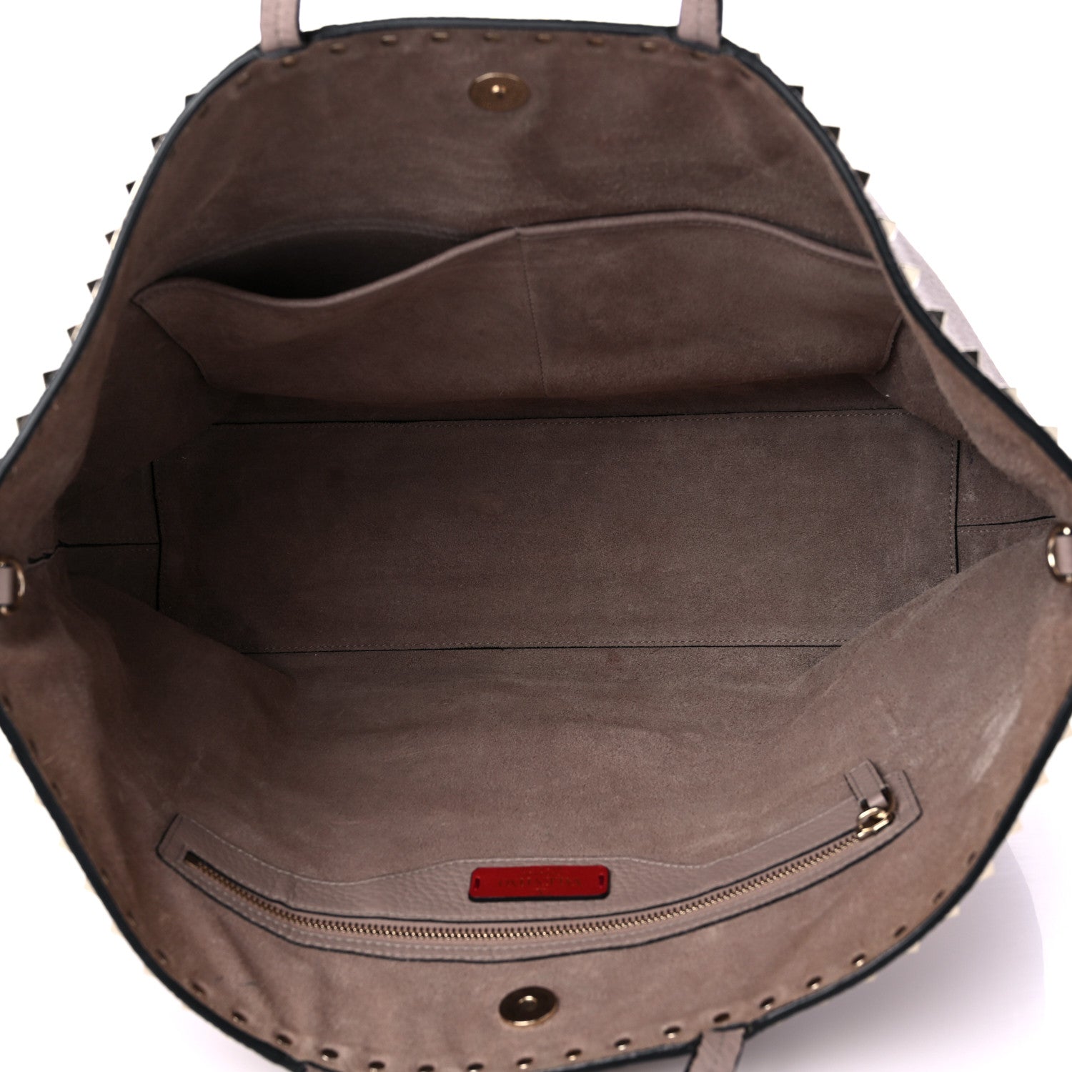 Valentino Garavani Grained Calfskin Rockstud Shoulder Tote Poudre 5 of 11