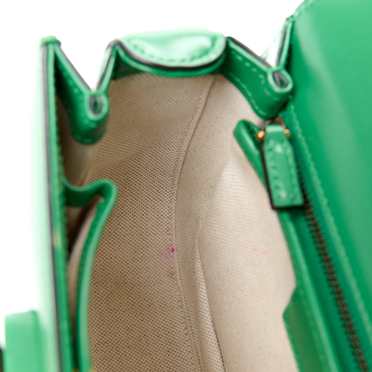Gucci Boarded Dyana Lux Calfskin Web Small Bamboo 1947 Top Handle Bag Spring Green 15 of 15