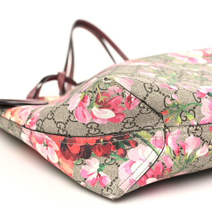 Gucci GG Supreme Monogram Blooms Medium Reversible Tote Beige Multicolor Dry Rose 12 of 15