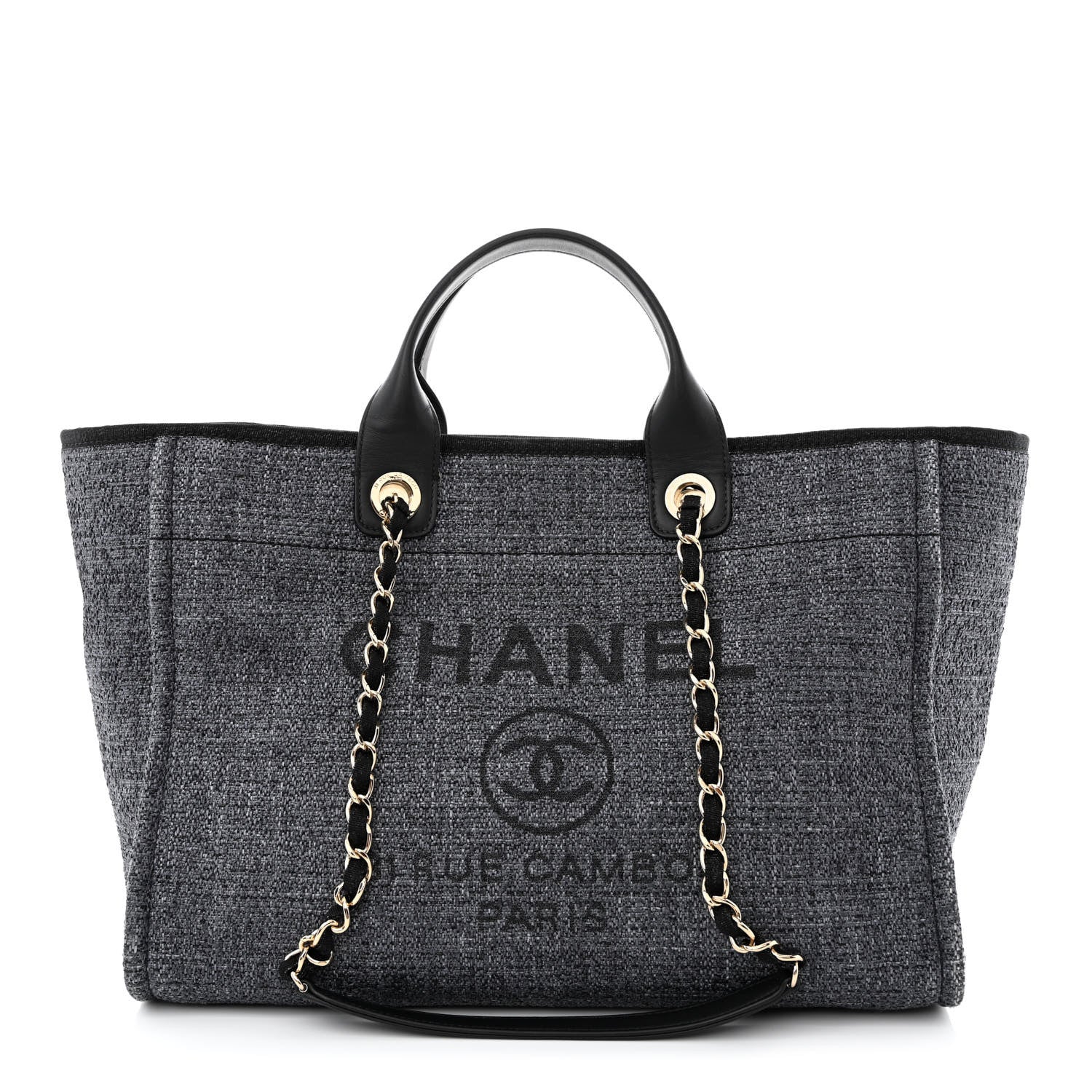 Chanel Lurex Boucle Medium Deauville Tote Black 1 of 11