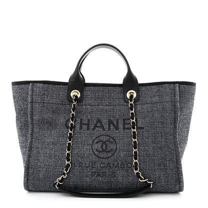 Chanel Lurex Boucle Medium Deauville Tote Black 1 of 11