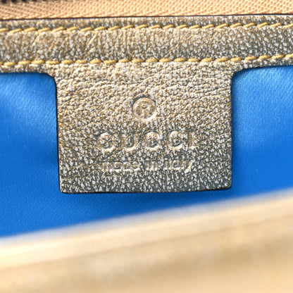 Gucci Metallic Calfskin Matelasse Small GG Marmont Shoulder Bag Gold Pink 8 of 9