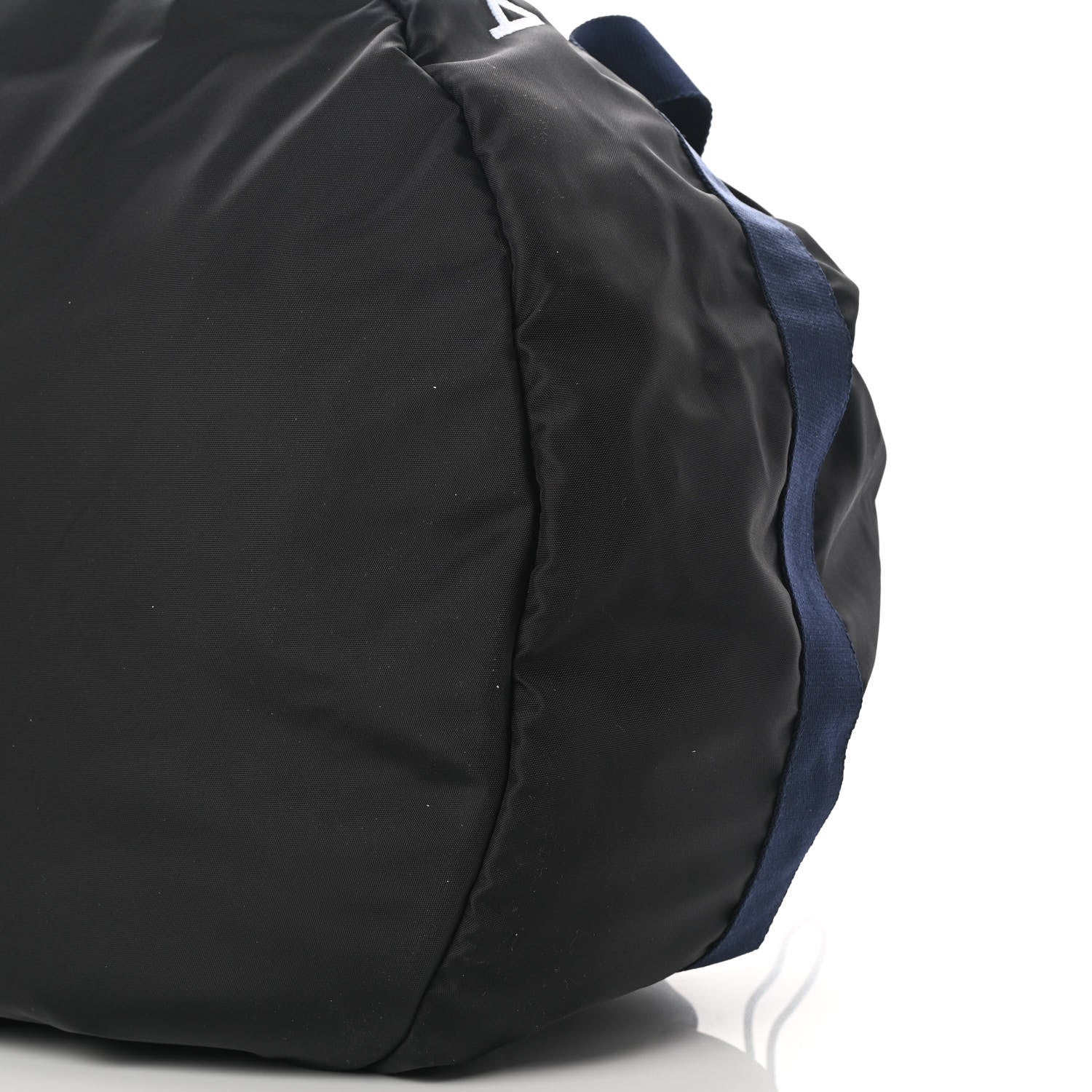 Balenciaga Textured Sport Nylon Logo Embroidered M Wheel Gym Bag Black Bleu Navy 8 of 9