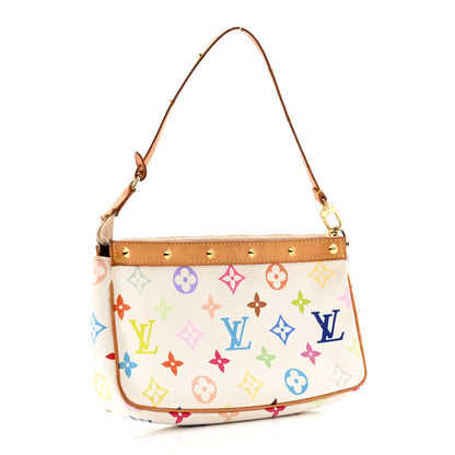 Louis Vuitton Monogram Multicolor Pochette Accessories White 3 of 10