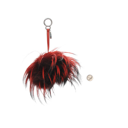 Fendi Fox Fur Snobius Monster Bag Bug Charm Red 2 of 4