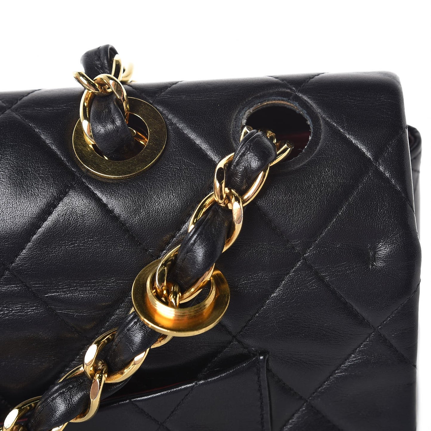 Lambskin Quilted XL Jumbo Single Flap Black
