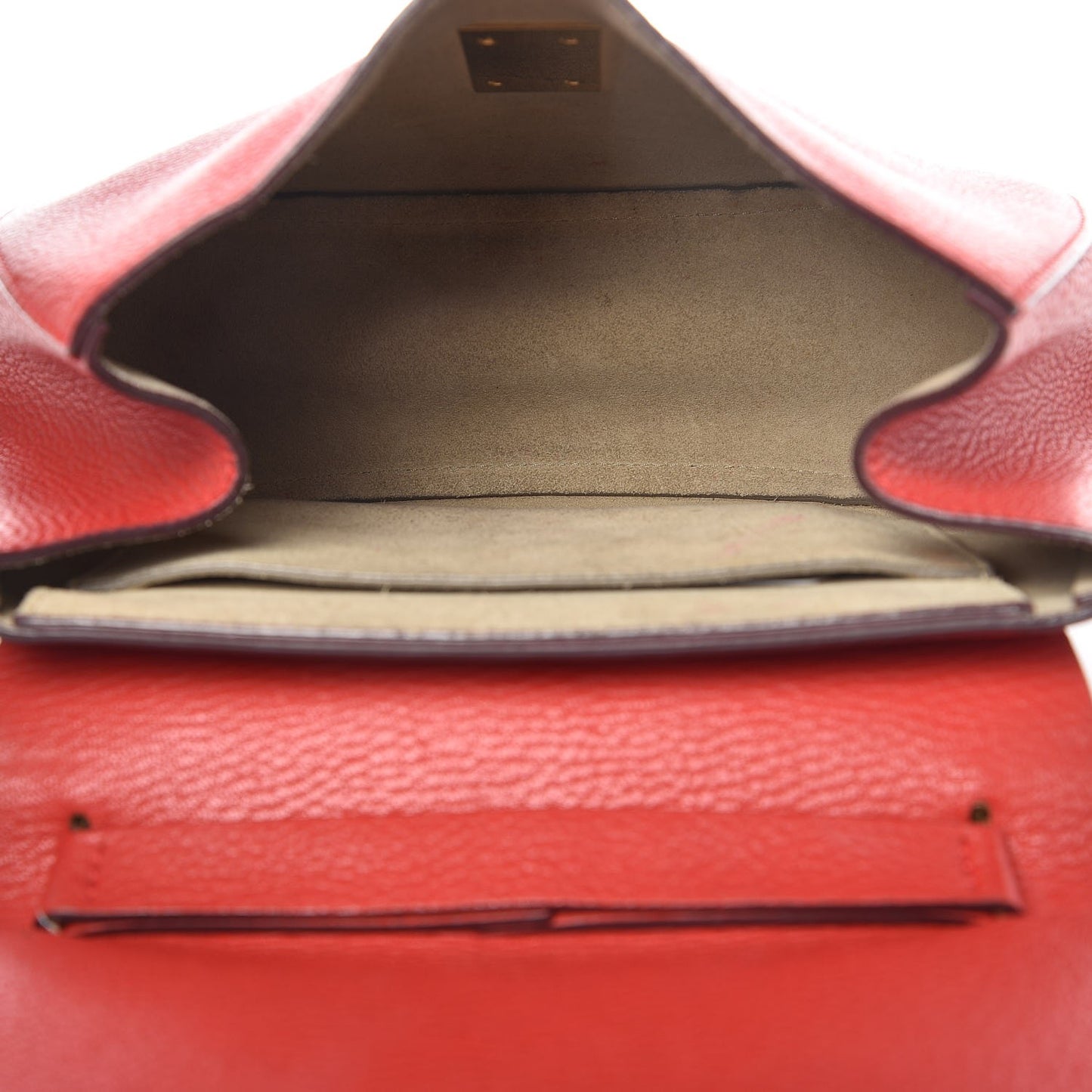 Grained Lambskin Medium Drew Shoulder Bag Plaid Red