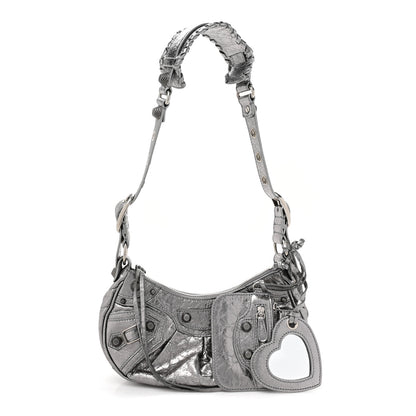 Balenciaga Metallic Agneau Arena Le Cagole Shoulder Bag XS Silver 1 of 10
