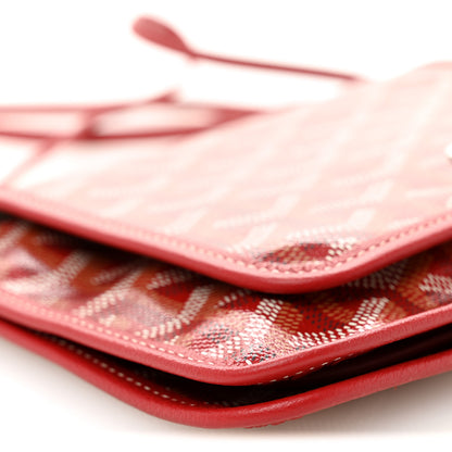 Goyard Goyardine Plumet Wallet Clutch Red 9 of 10
