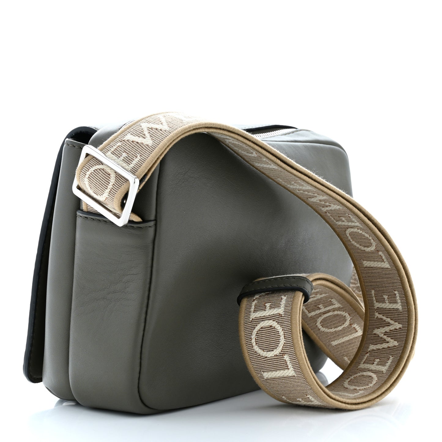 Smooth Calfskin XS Military Messenger Bag Khaki Green