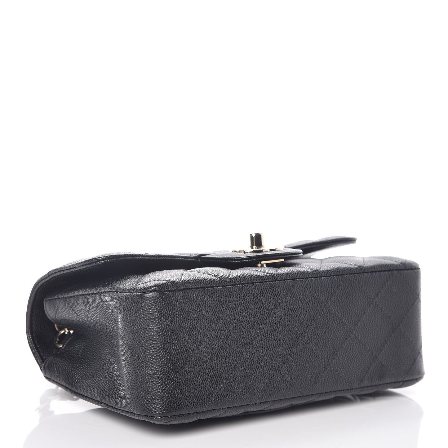 Caviar Quilted Mini Rectangular Flap Black