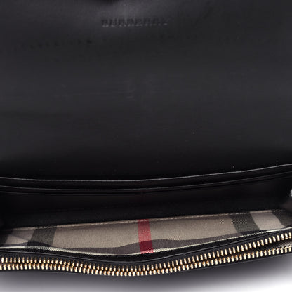 Burberry Grain Calfskin Continental Flap Wallet Black 5 of 11