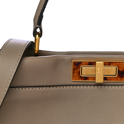 Fendi Vitello Seta Plexiglass Tortoise Medium Peekaboo Iconic Satchel Tortora 13 of 21