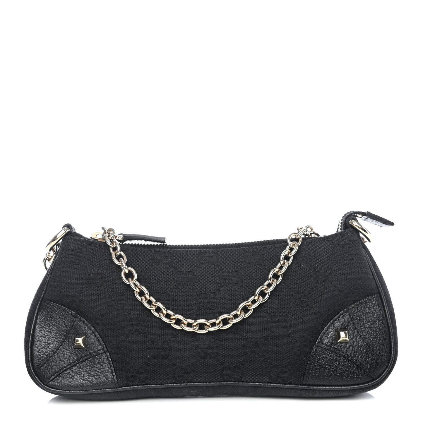 Monogram Horsebit Nail Chain Pochette Black