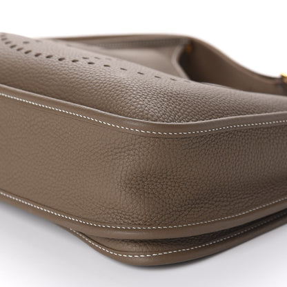 Hermes Taurillon Clemence Evelyne III PM Etoupe 6 of 9